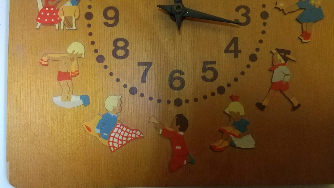 【ジャンク】木製壁掛け時計　西ドイツ ハイアール社製