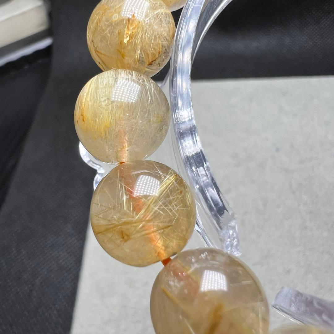 【75242】 タイチンルチルクォーツ 10.7mm ブレスレット