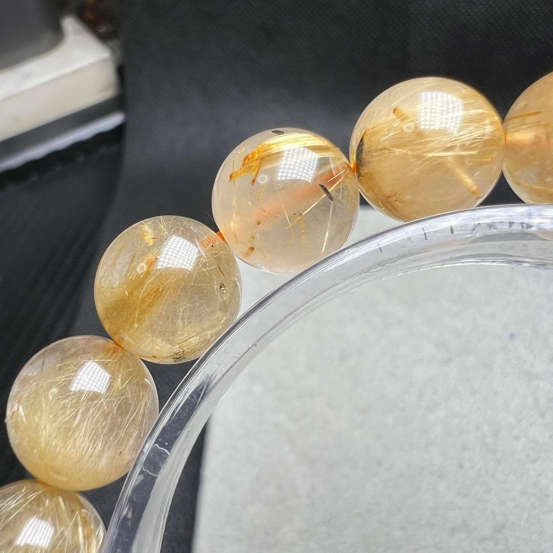 【75242】 タイチンルチルクォーツ 10.7mm ブレスレット