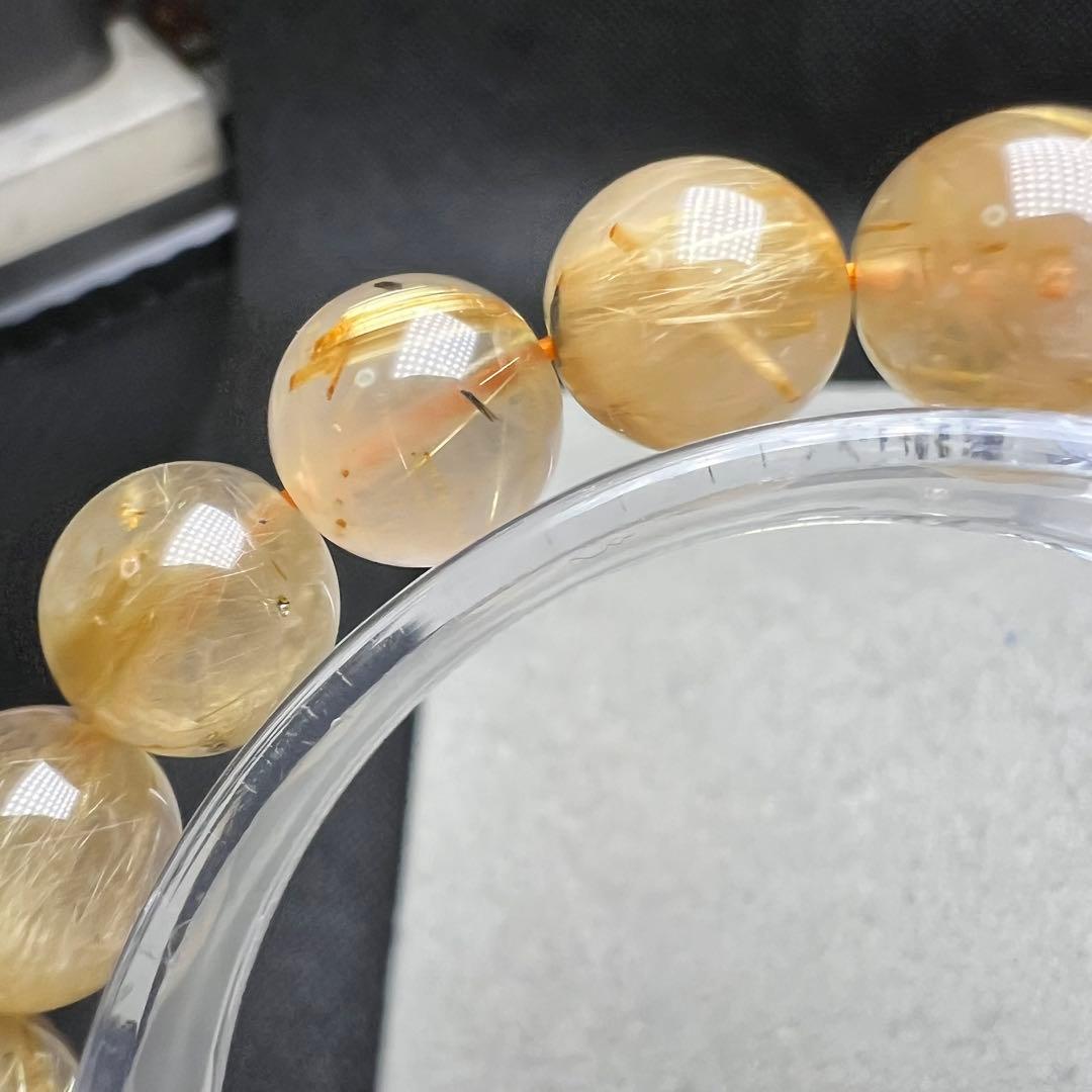 【75242】 タイチンルチルクォーツ 10.7mm ブレスレット