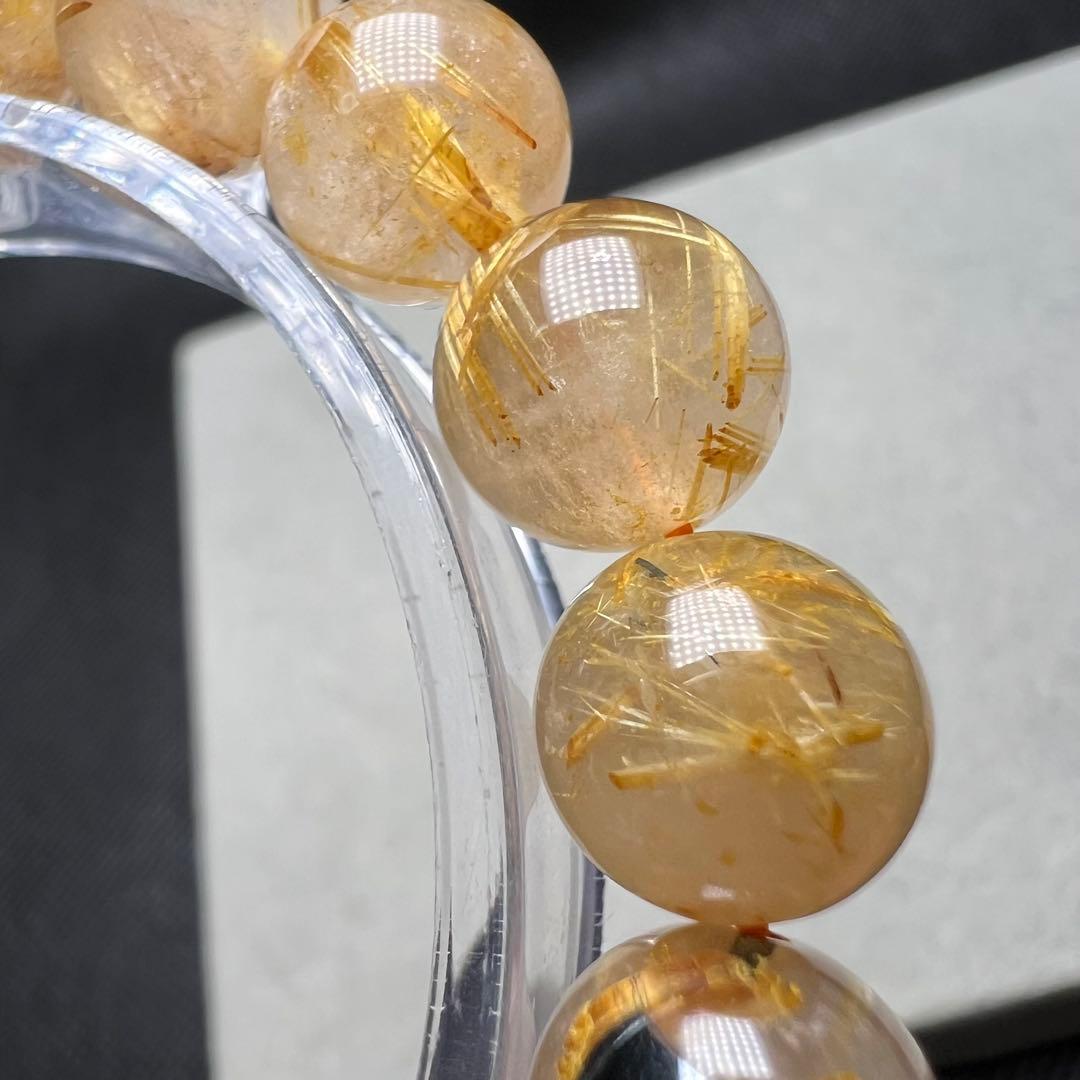 【75242】 タイチンルチルクォーツ 10.7mm ブレスレット