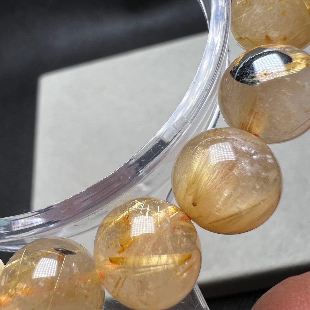 【75242】 タイチンルチルクォーツ 10.7mm ブレスレット