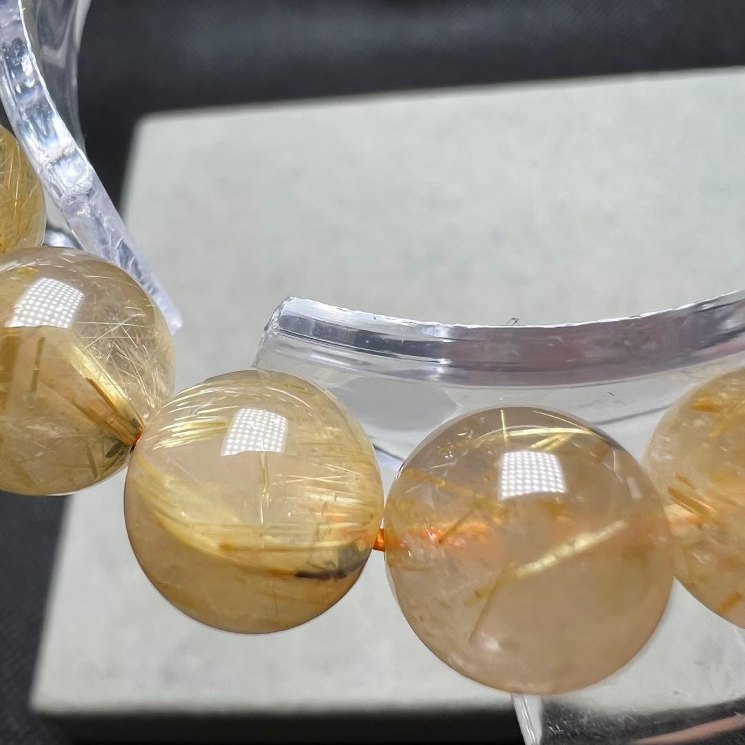 【75242】 タイチンルチルクォーツ 10.7mm ブレスレット