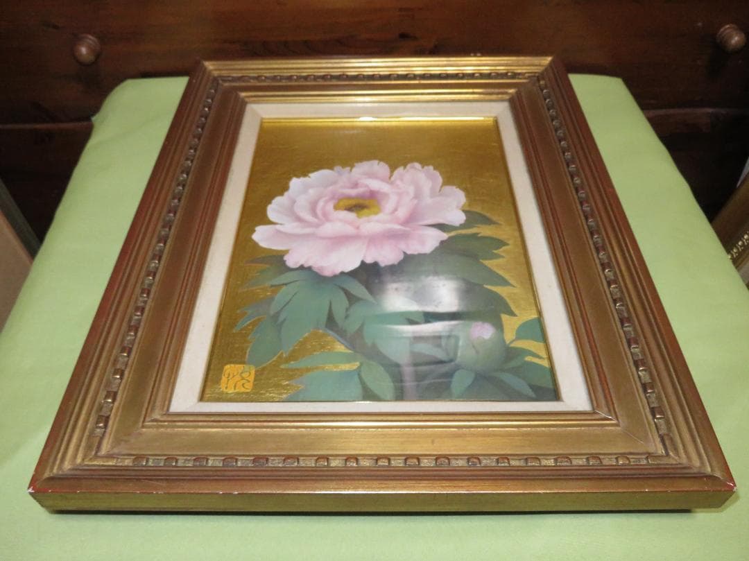 ◆　黒田悦子　「華」　油彩　F4号　文部大臣賞　大調和会運営委員　◆