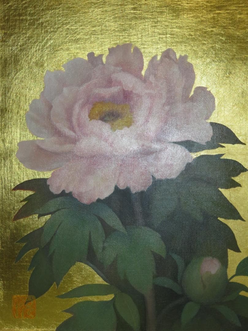 ◆　黒田悦子　「華」　油彩　F4号　文部大臣賞　大調和会運営委員　◆