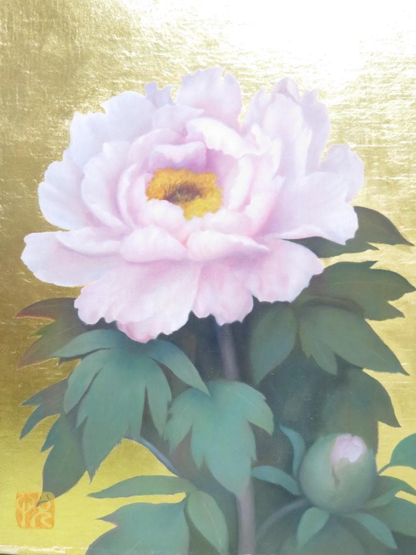 ◆　黒田悦子　「華」　油彩　F4号　文部大臣賞　大調和会運営委員　◆