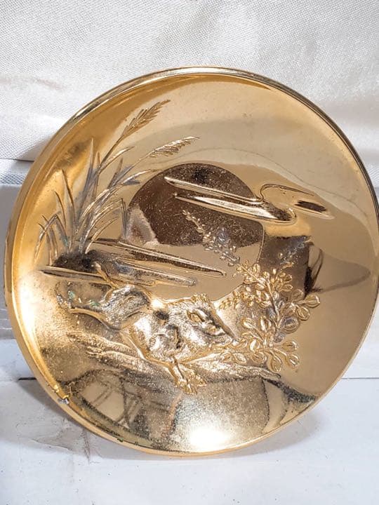 「中古品」豊和銀行 24K GP 刻印有 干支 金杯