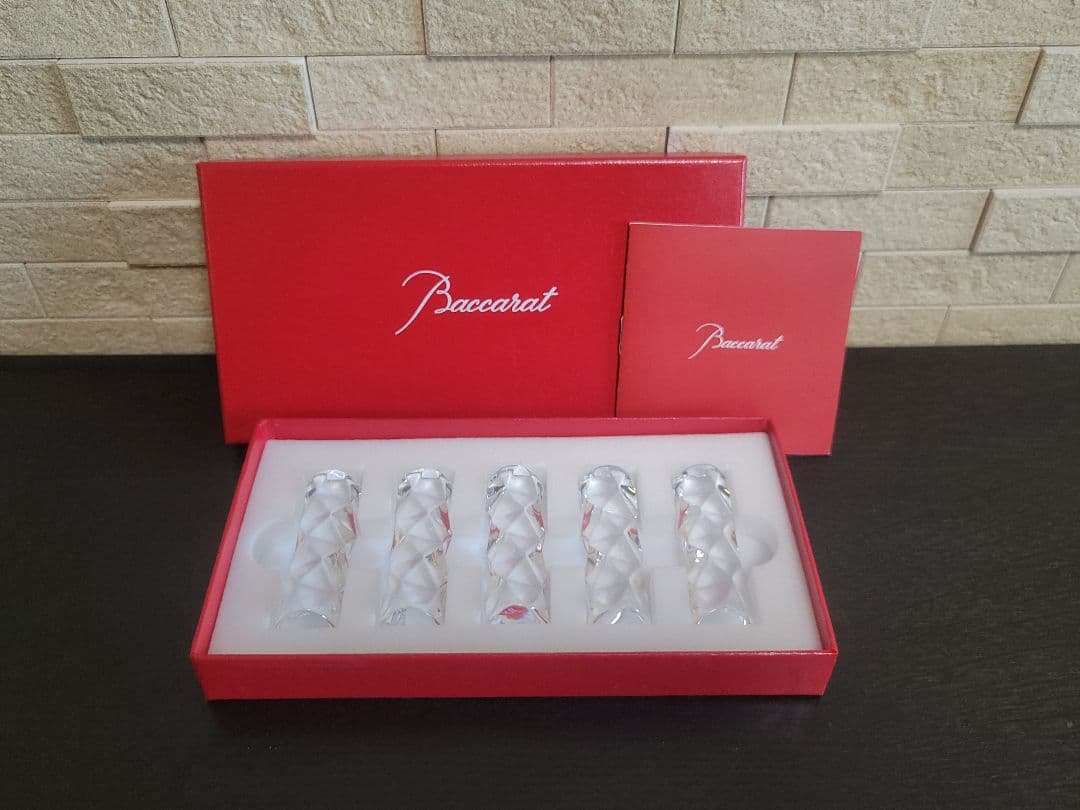 新品☆Baccarat バカラ 箸置き チョップスティックホルダー 5点set