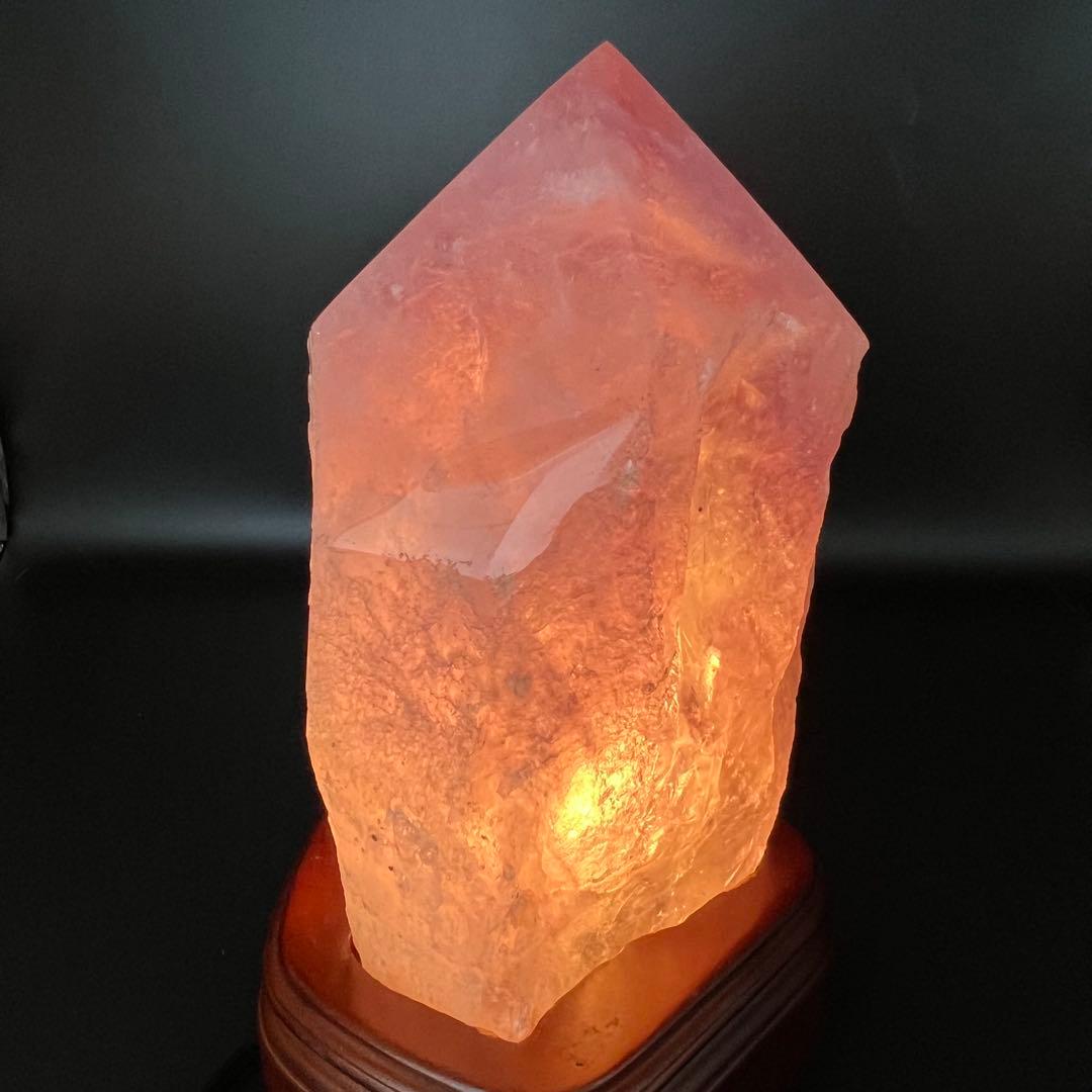 ✳️逸品✨最強浄化、最高安眠効果✨レインボー アメジスト 六角柱 天然石 ランプ