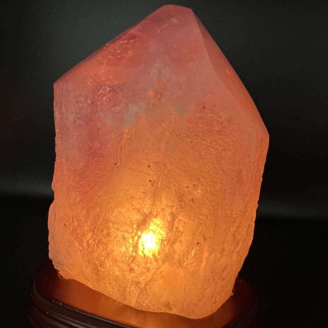 ✳️逸品✨最強浄化、最高安眠効果✨レインボー アメジスト 六角柱 天然石 ランプ