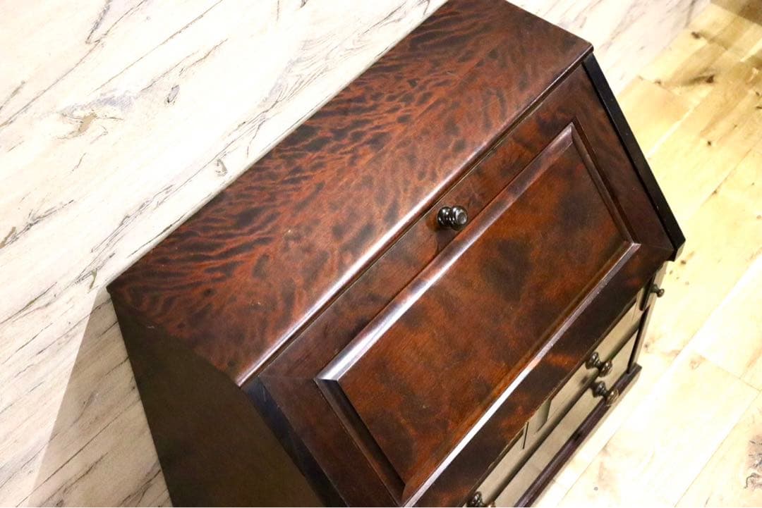 GMHS263○北海道民芸家具 座ビューロー ライティングビューロー 書斎机 デ