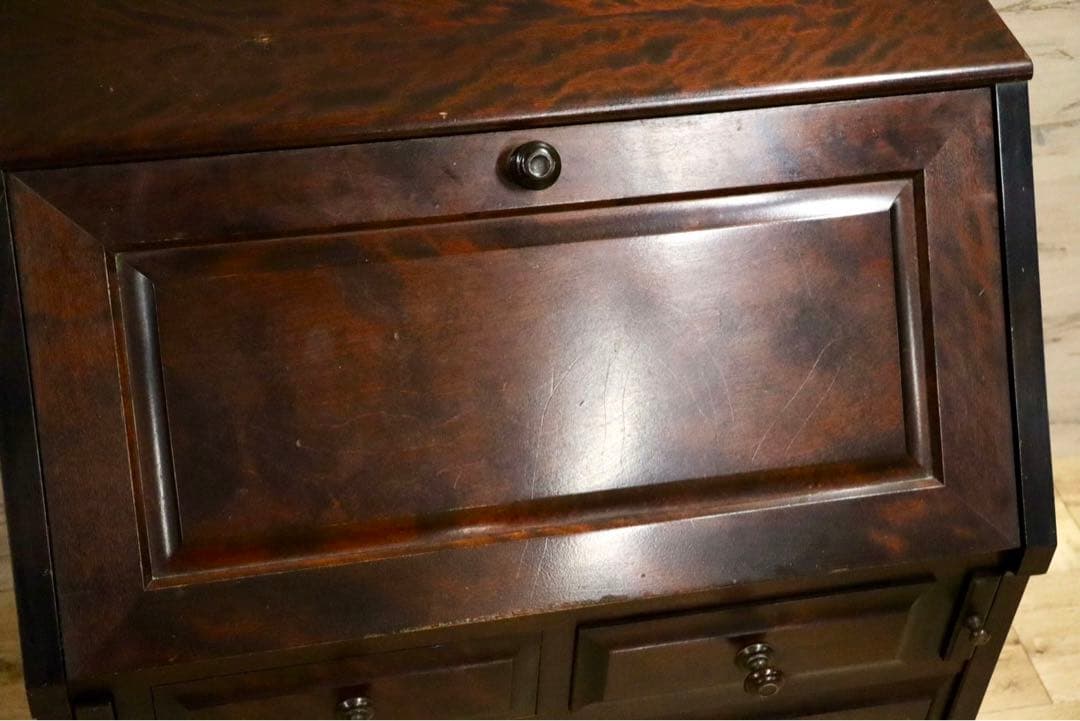 GMHS263○北海道民芸家具 座ビューロー ライティングビューロー 書斎机 デ