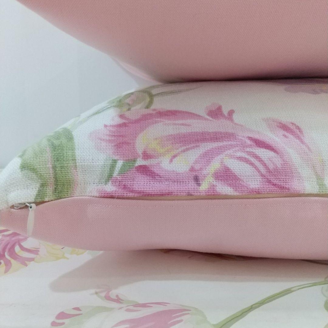 ローラアシュレイゴスフォードシクラメン生地ハンドメイドクッションカバー2枚片面