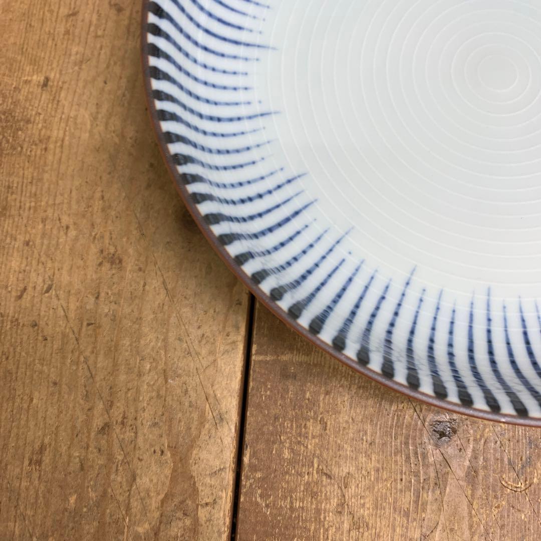 D-4 【美品】たち吉 小皿 5枚セット 十草模様 和食器 銘々皿 創作陶器 箱