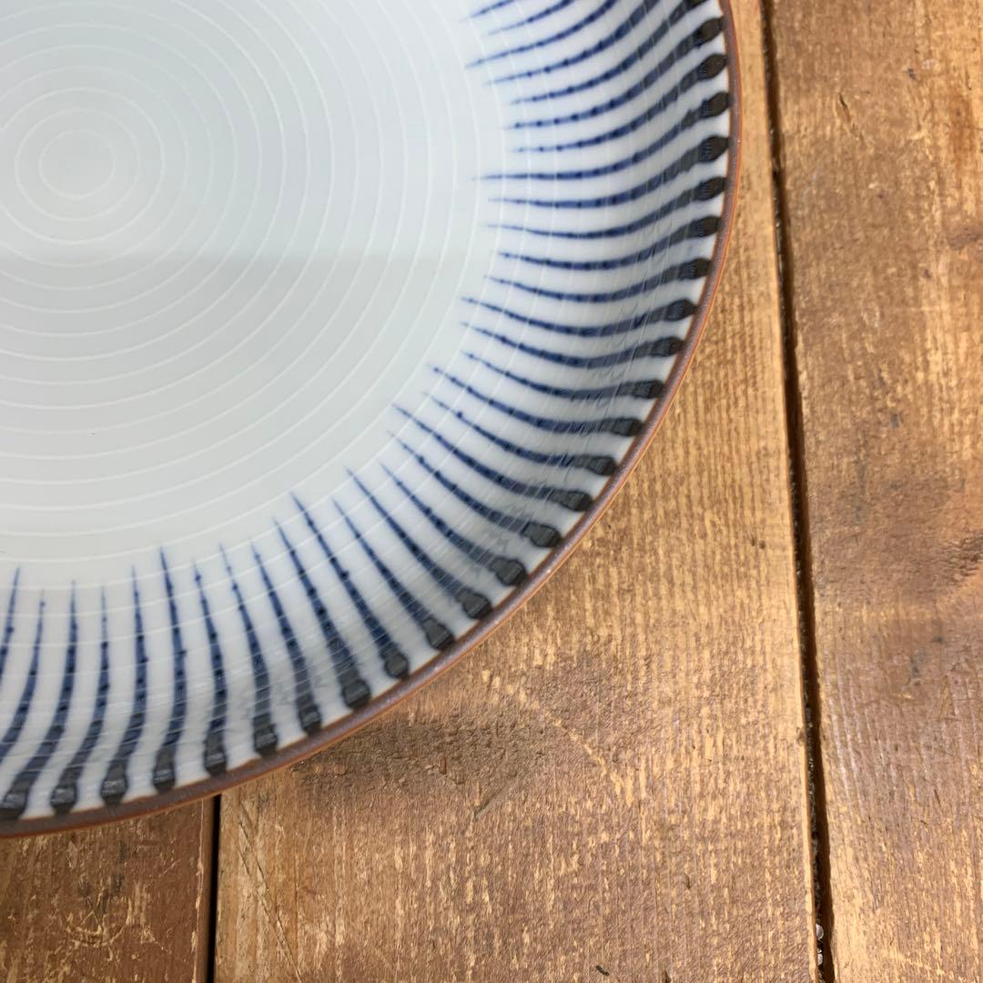 D-4 【美品】たち吉 小皿 5枚セット 十草模様 和食器 銘々皿 創作陶器 箱