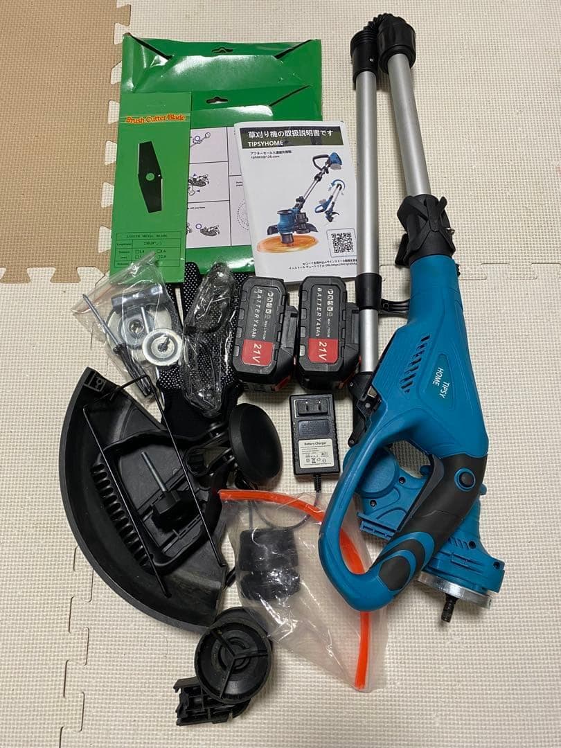 充電式草刈り機 草刈り機 芝刈り機 コードレス 4種類の替刃