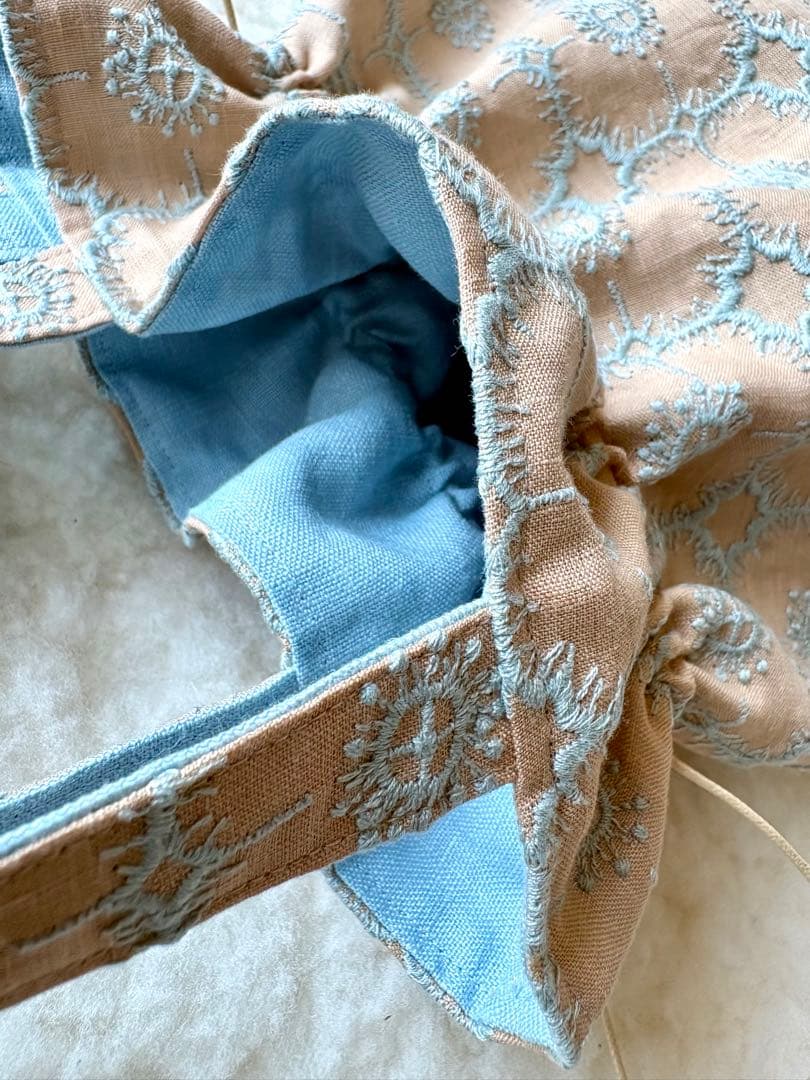 ミナペルホネン生地使用 ✳︎ anemone巾着バッグ