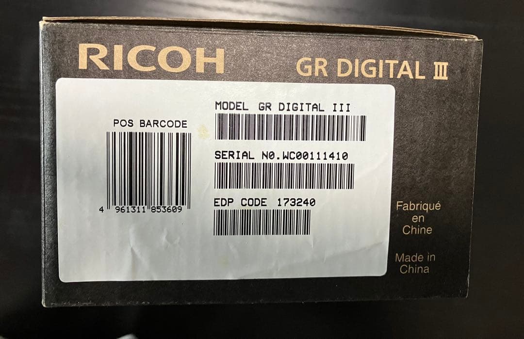 RICOH GR DIGITALⅢ シャッター数約3120枚! 動作確認済 箱付