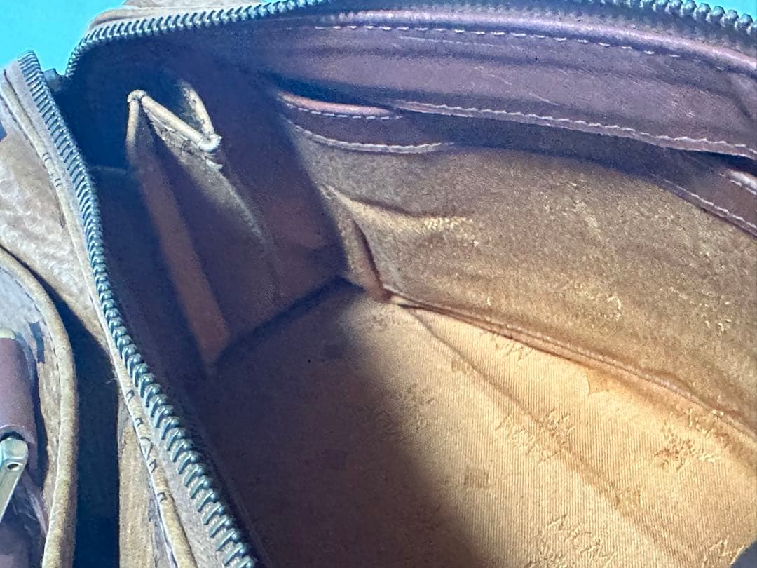 MCM ミニボストンバッグ ブラウン レザー ハンド