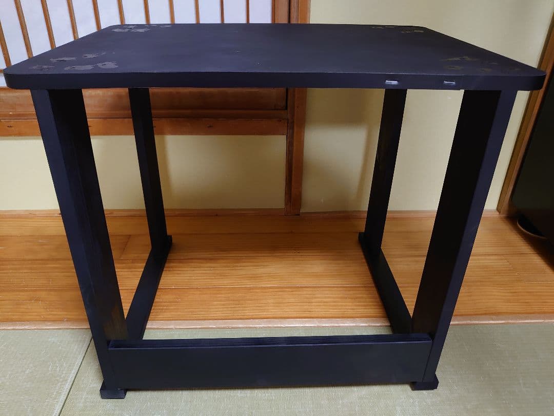 【累積146台目】１台用パチスロ実機の置き台（シンプルスタンド）★黒色に塗装済み