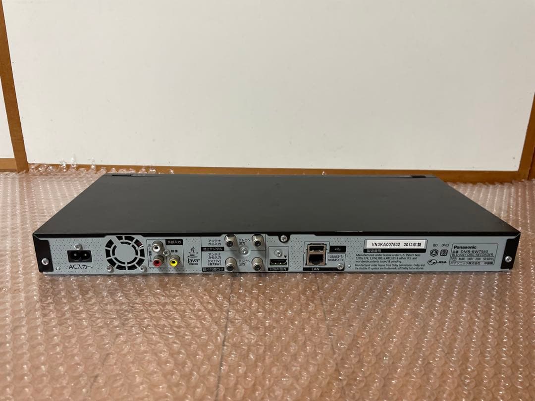Panasonic ブルーレイレコーダーDMR-BWT560
