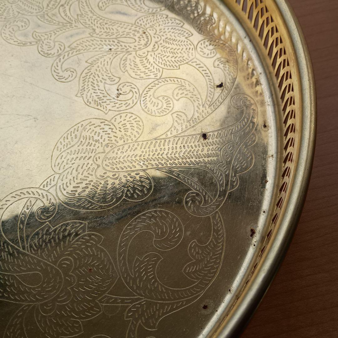 スカンディア カールスハムン 24金 お盆 K24メッキトレー