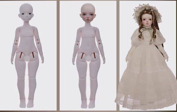 AX975 BJD 1/4 ドール本体 Bluesn 球体関節人形 ハンドメイド