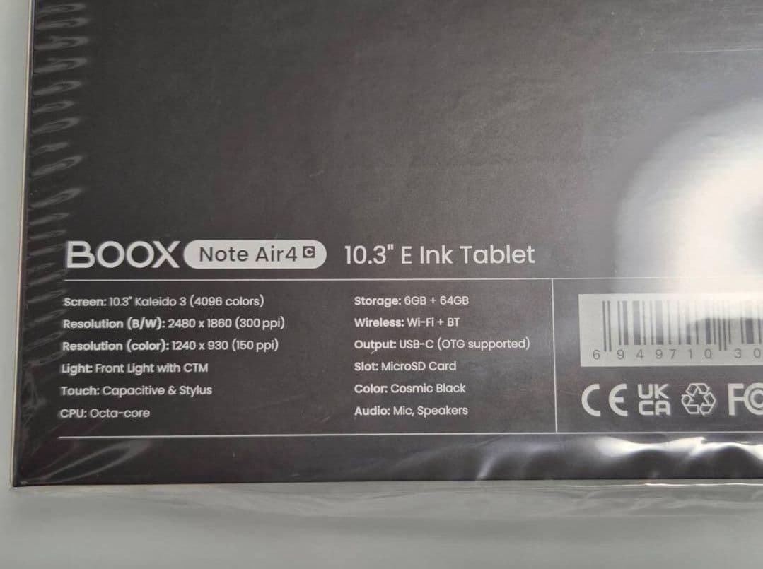 BOOX Note Air4C★最新美品★BSR搭載★GooglePlay★指紋