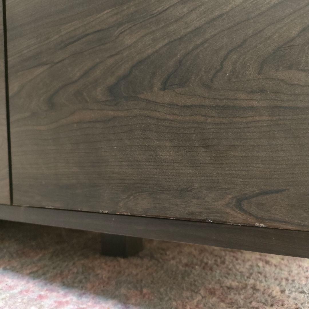 【ゴン】LOWYA サイドボード ダークブラウン6枚扉プッシュオープン式