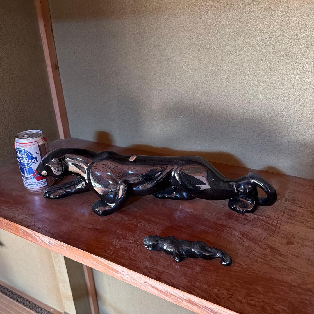 特大サイズ　レア親子ペア50s〜60s ヴィンテージブラックパンサー 黒豹