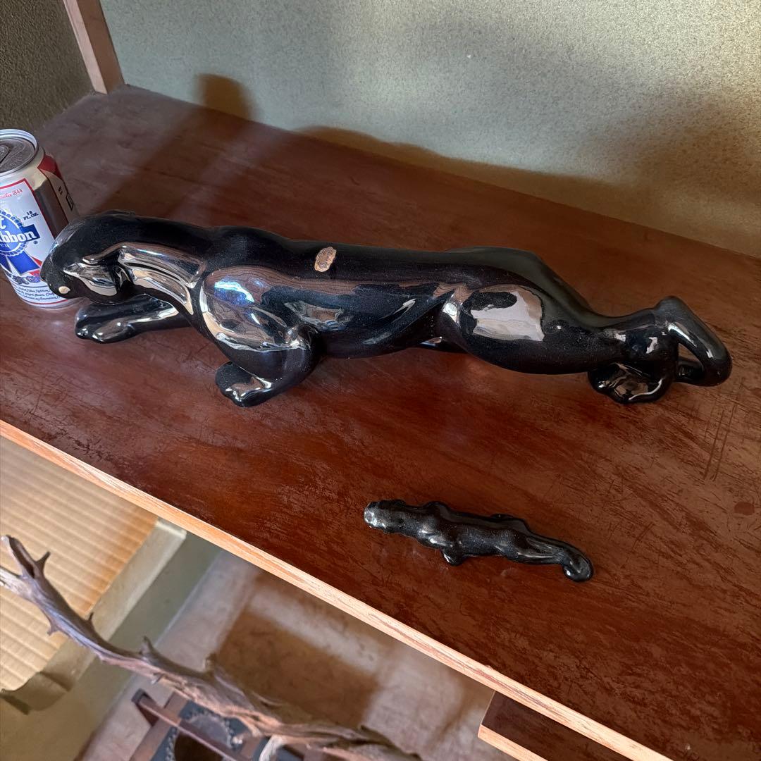 特大サイズ　レア親子ペア50s〜60s ヴィンテージブラックパンサー 黒豹