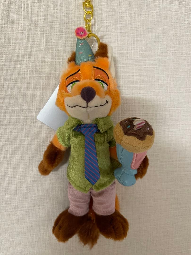 ディズニーストア ズートピアぬいぐるみキーホルダー10周年記念 ニック ジュディ