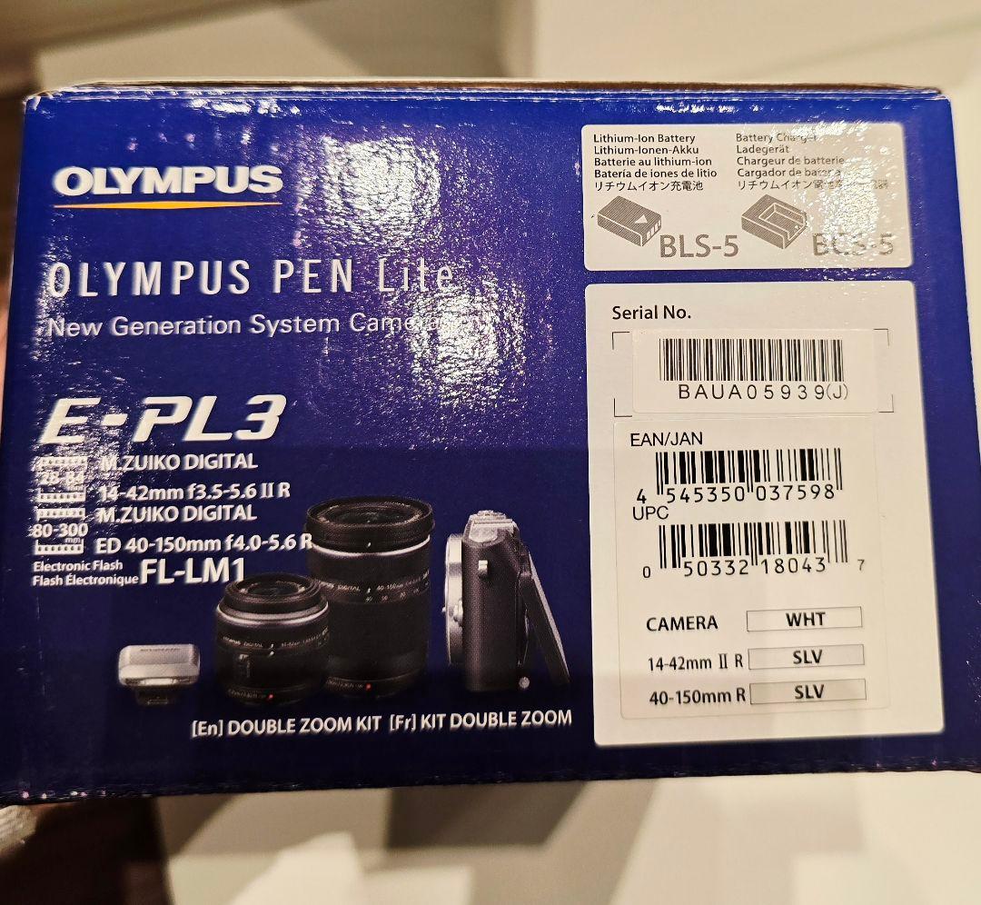 OLYMPUS PEN Lite E-PL3 ダブルズームキット ホワイト