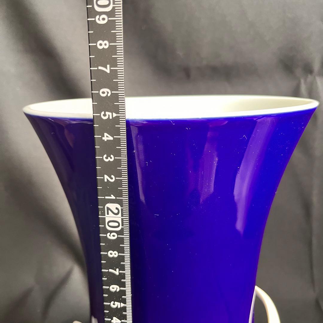 深川製磁 東風瑠璃花生 花瓶EIKO 深川恵以子