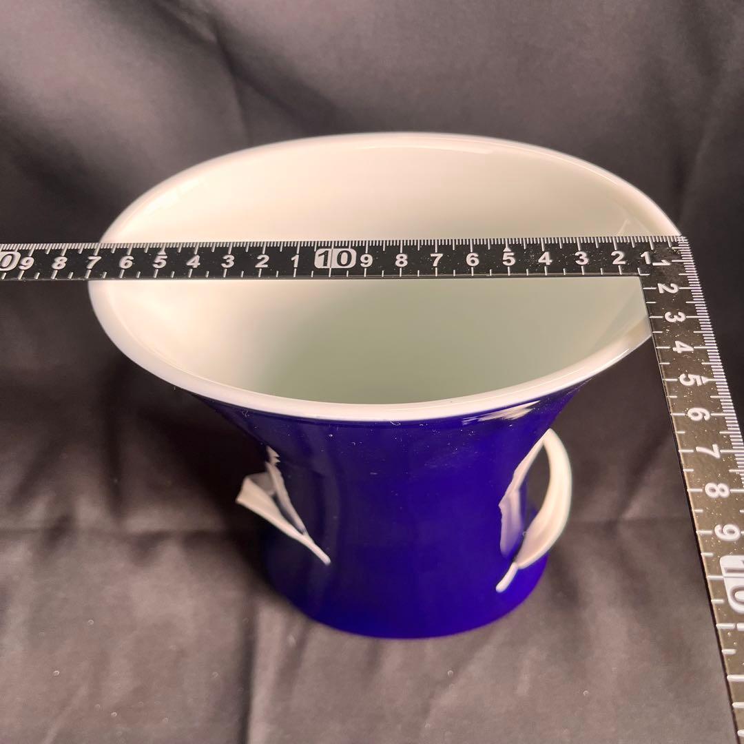 深川製磁 東風瑠璃花生 花瓶EIKO 深川恵以子