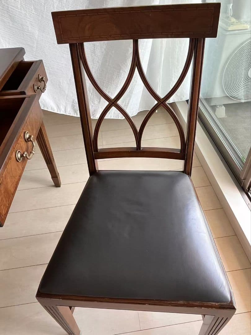 クラシック木製パソコンデスク 引き出し多数