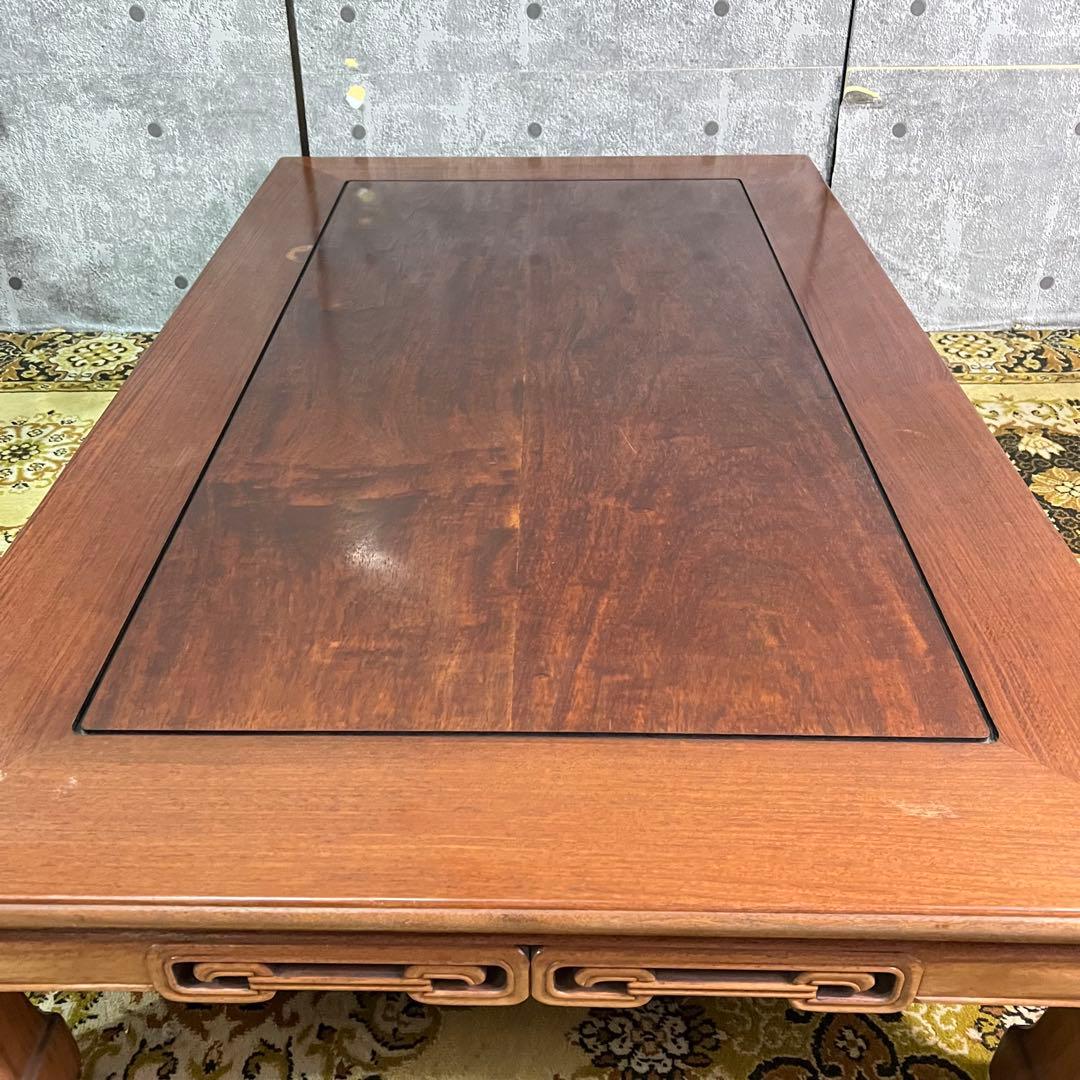 ꧁唐木家具調度品組合 大阪唐木指物家具꧂漆塗り座卓 天然木 花林 花梨 うるし