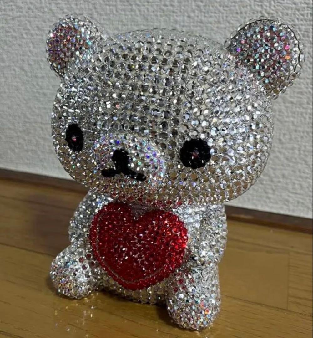 ラインストーンハンドメイドリラックマ貯金箱