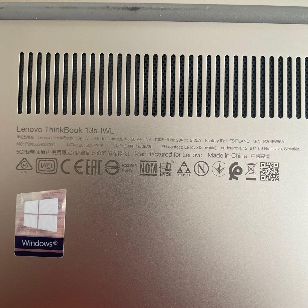 大変美品 Lenovo ThinkBook13s Core i5 AC付