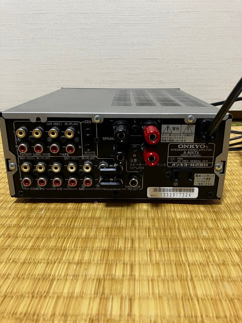 ONKYO A-905TX プリメインアンプ　リモコンとケーブル付