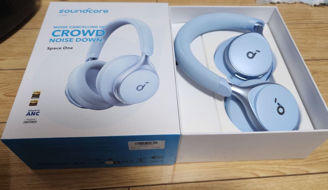 ANKER soundcore Space One ワイヤレスヘッドホン ブルー