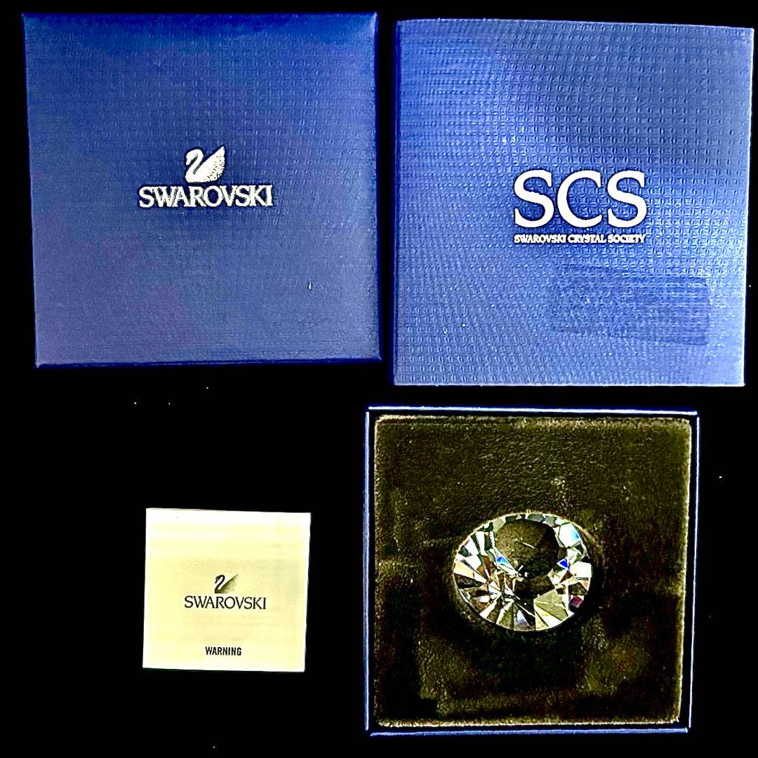 【極美品】SWAROVSKI クリスタル オブジェ 置物 箱付き ダイヤモンド型