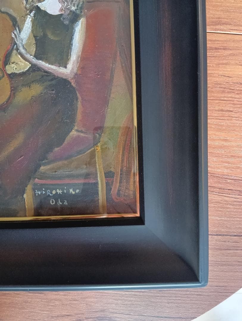 織田広比古　赤いヴァイオリン　油絵F4号