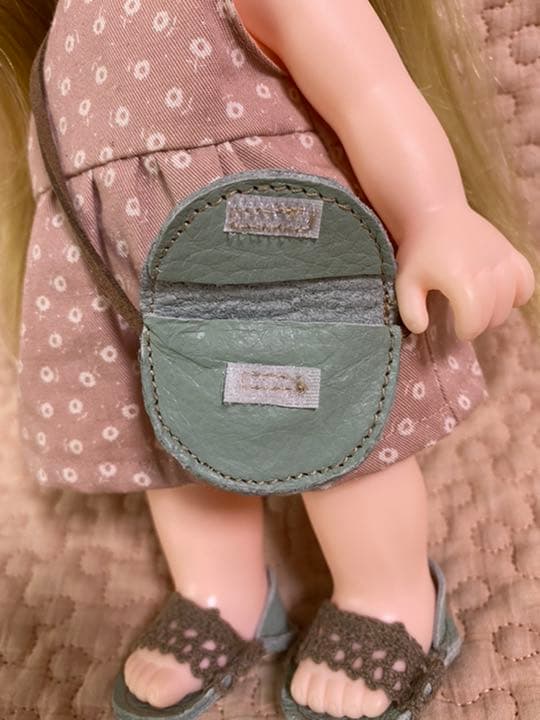 ハンドメイド　ソランちゃん　バッグ　ポシェット　ミントグリーン