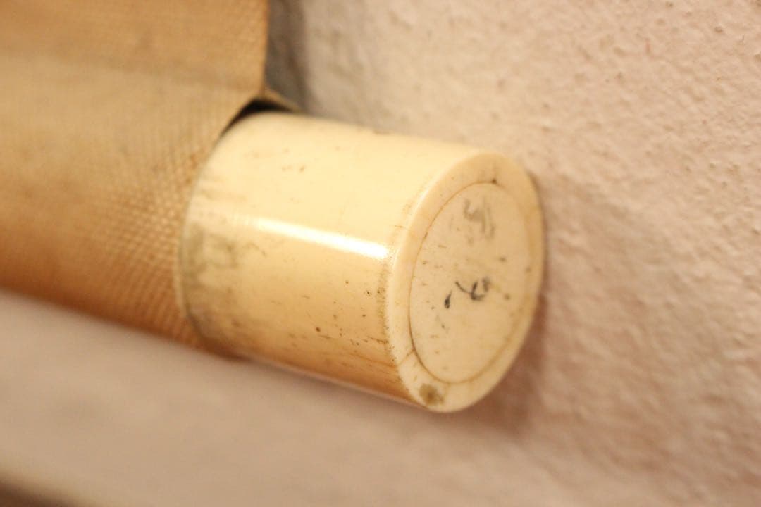 No5275 掛軸　在銘　秀芳　白牡丹図　絹本着色　合箱　花鳥　古美術　送料無料