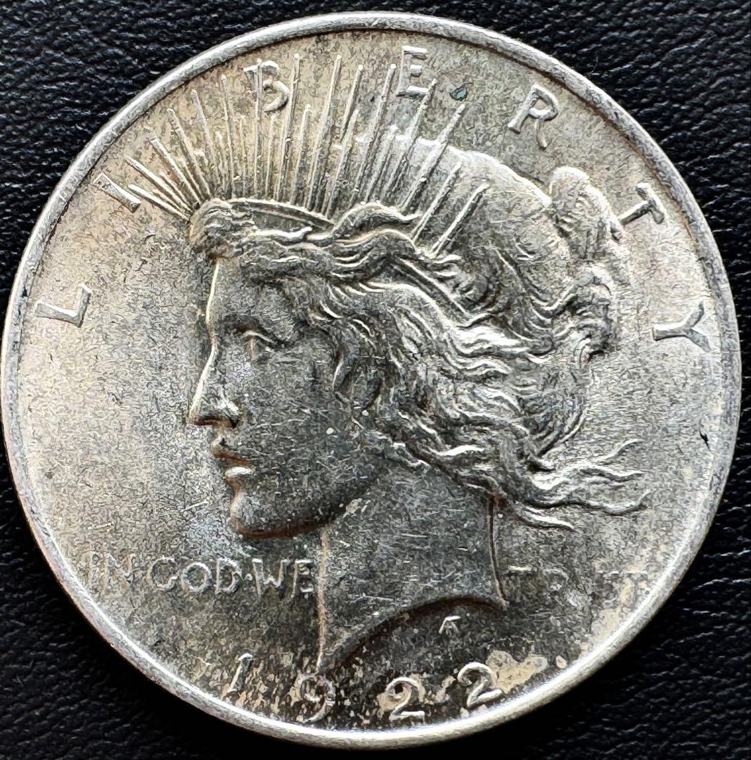 1922 年アメリカピースドル1$銀貨、旧硬貨
