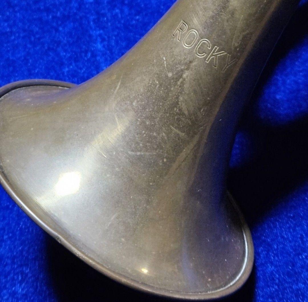 【当時物】日本軍・軍隊ラッパ（喇叭）信号ラッパ・突撃ラッパ 二巻⑦【商標刻印有】