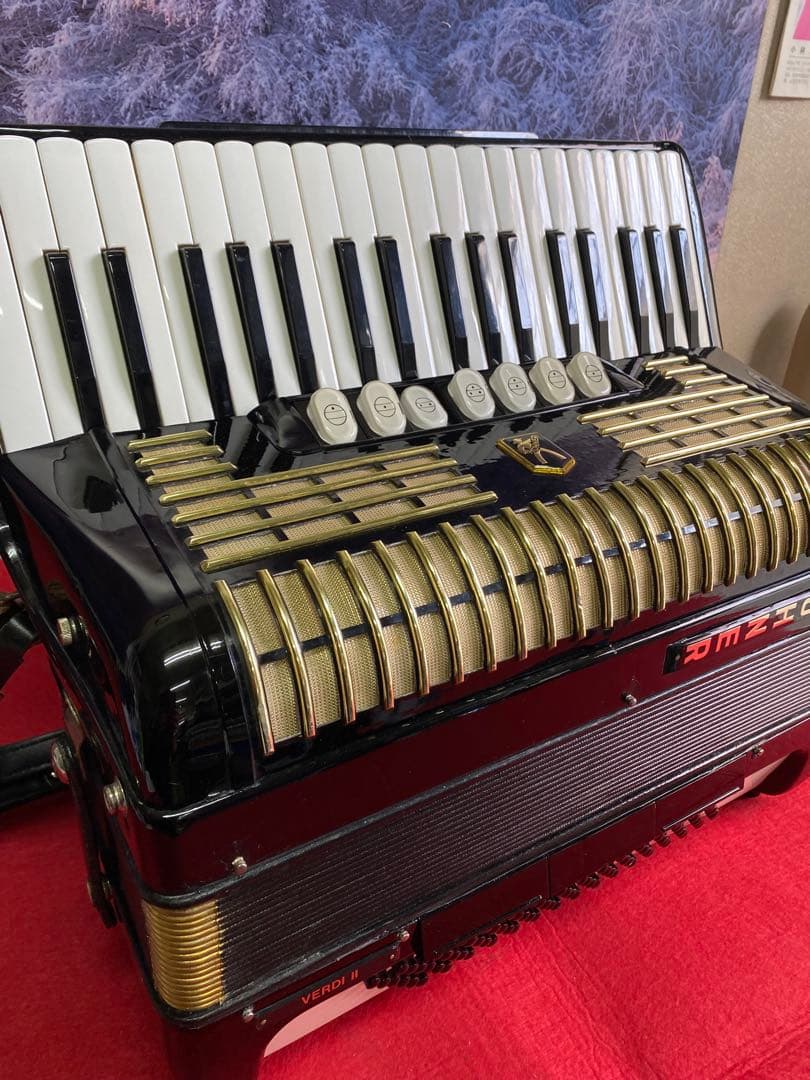 Hohner Verdi II アコーディオン マスターパーンSW付木材ブロック