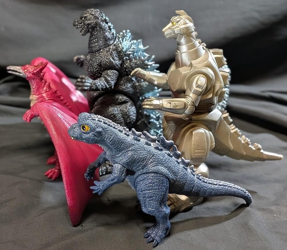 平成シリーズ「ゴジラvsメカゴジラ」（バンダイ）ソフビフィギュア４体セット