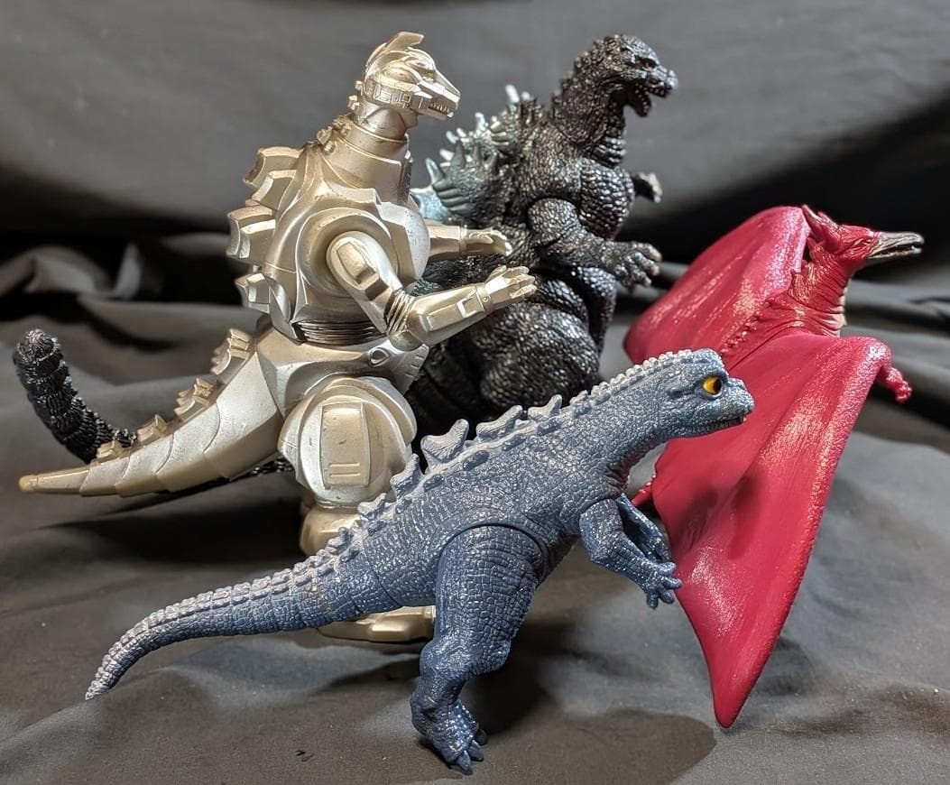 平成シリーズ「ゴジラvsメカゴジラ」（バンダイ）ソフビフィギュア４体セット